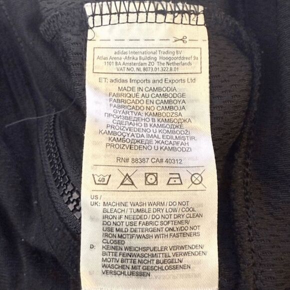 Adidas Men's Full Zip Mock Neck Track Jacket Black Size Large - Picture 7 of 10